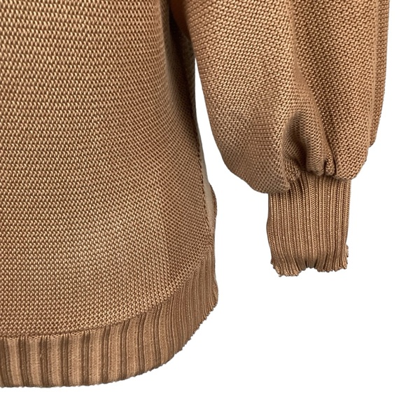 Eco by Pezzoli Milano Italian Leather Overlay Sweater - Picture 6 of 12